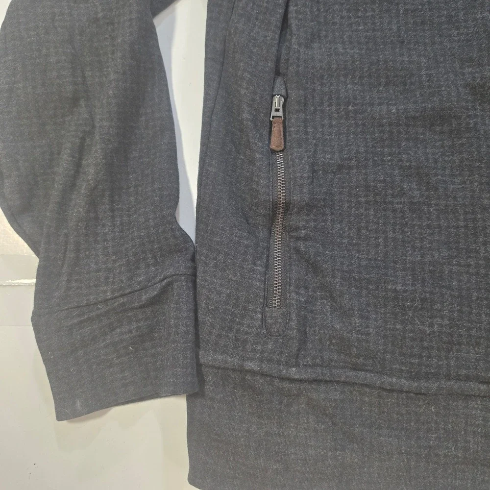 Polo Ralph Lauren Mens Charcoal Grey Textured Full Zip Mock Neck Jacket XS